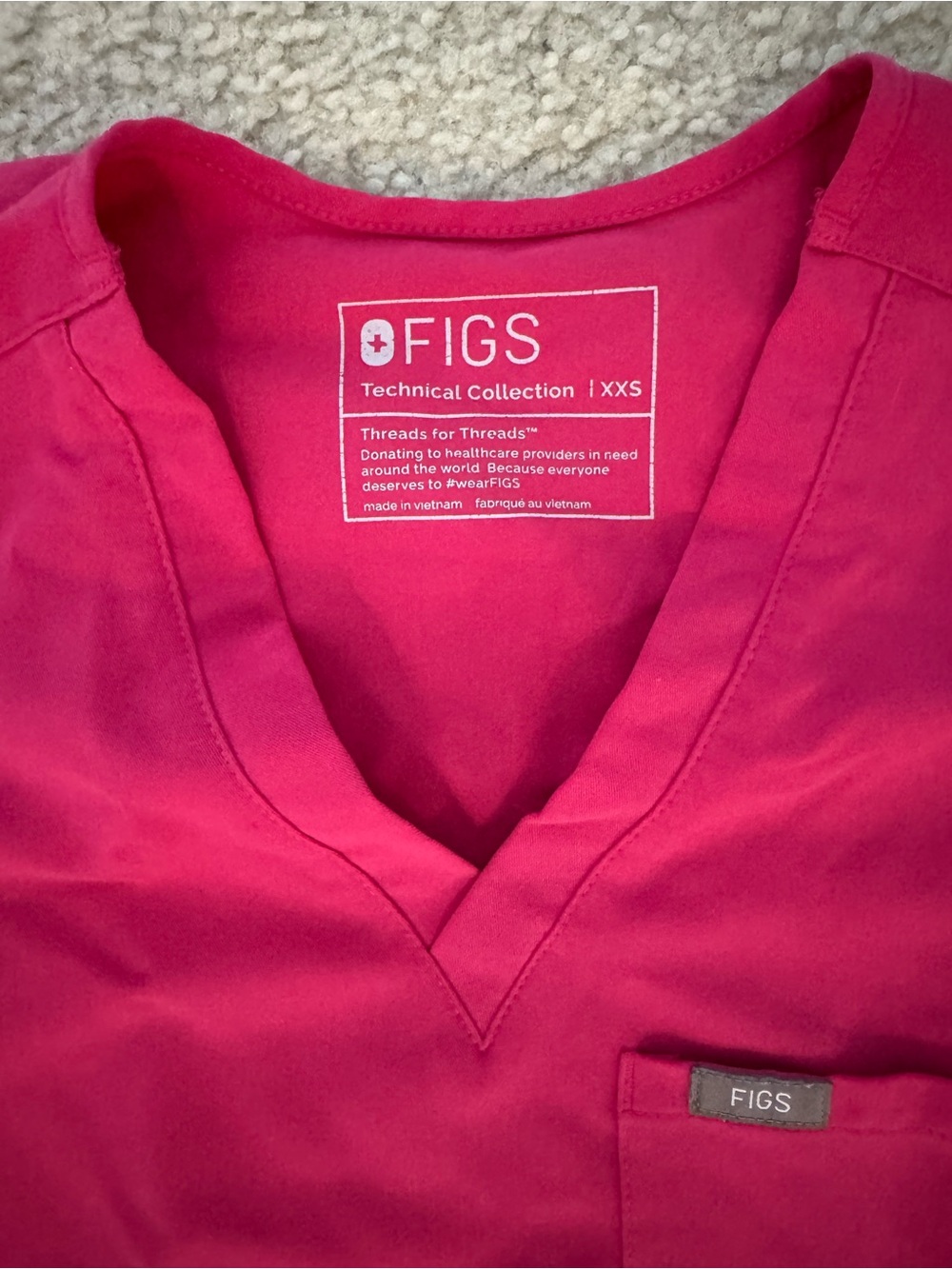 Figs Scrubs in Hot Pink - Picture 3 of 3